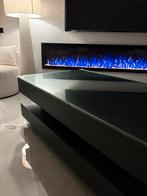 Richmond Okura Eikenhout salontafel met Glasplaat, Huis en Inrichting, Tafels | Salontafels, Gebruikt, 100 tot 150 cm, Glas, Minder dan 50 cm