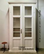 Hoge Vintage Boekenkast/Buffet/ Vitrine kast, Nieuw, Minder dan 100 cm, 25 tot 50 cm, 50 tot 100 cm