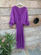 Super zachte Trendy paarse jurk,100% katoen, wafelstof, Maat 38/40 (M), Ophalen of Verzenden, Onder de knie, Zo goed als nieuw