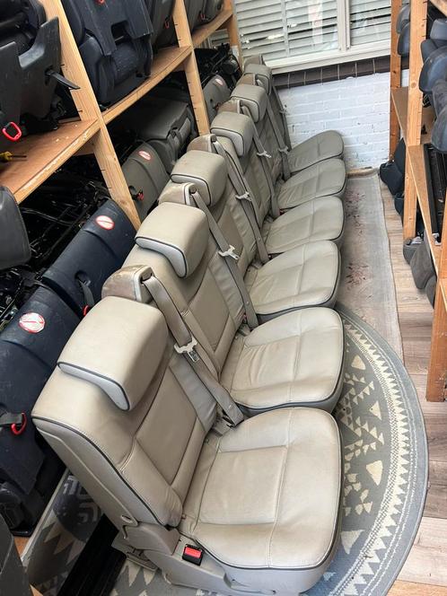 Beige leren stoelen 3p gordel ink vloerrails zelfbouw camper, Caravans en Kamperen, Camper-accessoires, Ophalen of Verzenden