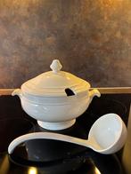 Soepterrine Royal Boch 3 liter met lepel in cremekleur, Ophalen, Overige typen, Zo goed als nieuw, Effen