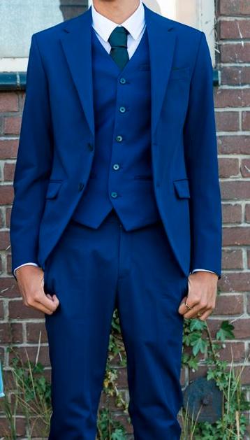 Blauw tweedelig pak - slim fit beschikbaar voor biedingen