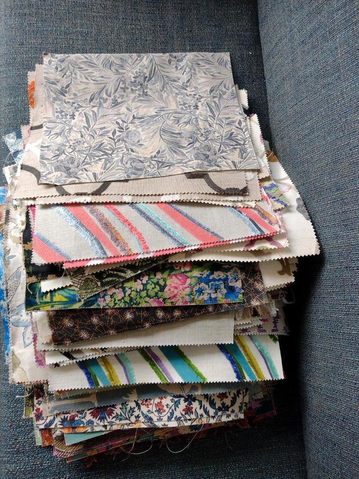 Lapjes stof textiel coupons, Hobby en Vrije tijd, Stoffen en Lappen, Katoen, 30 tot 120 cm, 30 tot 200 cm, Ophalen