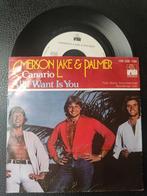 Emerson, Lake & Palmer - Canario / All I Want Is You, 7 inch, Single, Ophalen of Verzenden, Zo goed als nieuw