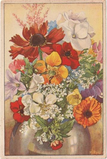 BLOEM BLOEMEN TEKN H ROL ZEER MOOI KAART KH161 beschikbaar voor biedingen