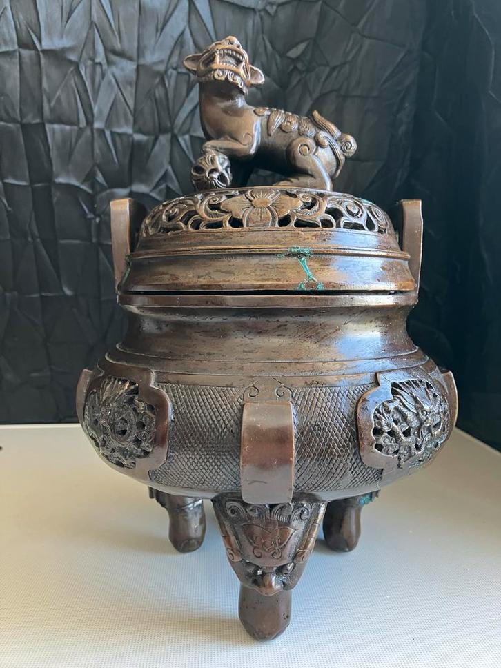Chinese Bronzen Wierookbrander Xuande gemerkt (1426-1435), Antiek en Kunst, Kunst | Niet-Westerse kunst, Ophalen of Verzenden