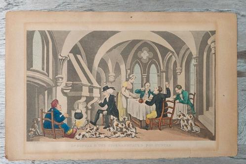 3 leuke oude prentjes van Dr Syntax door Thomas Rowlandson, Antiek en Kunst, Kunst | Etsen en Gravures, Ophalen of Verzenden