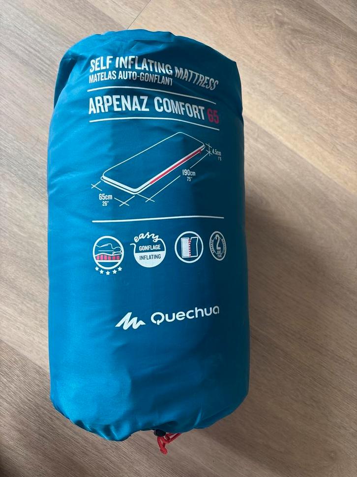 Quechua Arpenaz Comfort 65 Zelfopblazende Slaapmat, Caravans en Kamperen, Luchtbedden, Nieuw, 1-persoons, Ophalen