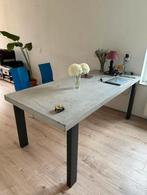Robuuste eettafel beton look met staal 190x90x77, Huis en Inrichting, Tafels | Eettafels, Ophalen, Gebruikt, 50 tot 100 cm, Vijf personen of meer