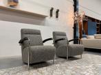 2 Nieuw Leolux Scylla Fauteuil hoog state stof design stoel