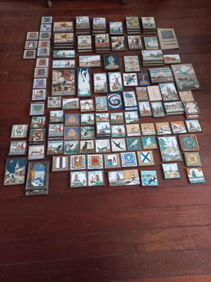 Set Porceleyne Fles cloisonné tegels: Divers, Antiek en Kunst, Antiek | Wandborden en Tegels, Ophalen of Verzenden