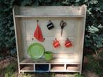 Originele vintage wandkast met haakjes, Ophalen, Met plank(en), Gebruikt, 100 tot 150 cm