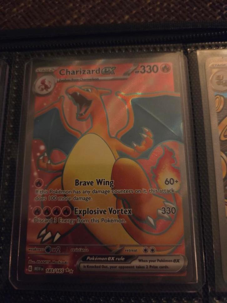 Charizard EX - Zeldzame Pokémonkaart, Hobby en Vrije tijd, Verzamelkaartspellen | Pokémon, Gebruikt, Losse kaart, Foil, Ophalen of Verzenden
