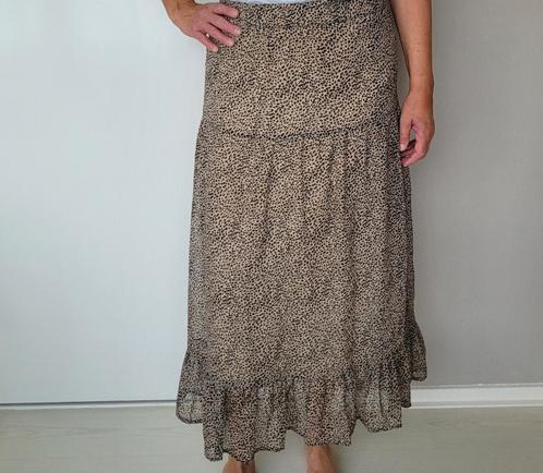 Erg mooie, zwierige rok S Zwart/beige, Kleding | Dames, Rokken, Zo goed als nieuw, Maat 36 (S), Zwart, Onder de knie, Ophalen of Verzenden