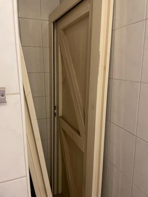 2x witte buiten deuren voor in een schuur/overkapping, Doe-het-zelf en Verbouw, Deuren en Horren, Nieuw, Binnendeur, 200 tot 215 cm