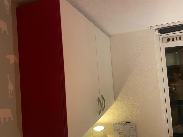 plankencombinatie en/of wandkastjes/bovenkastjes hangend, Huis en Inrichting, Kasten | Wandmeubels, Gebruikt, Minder dan 100 cm