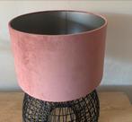 Oud/Roze velvet Lampenkap, Huis en Inrichting, Lampen | Lampenkappen, Ophalen of Verzenden, Zo goed als nieuw, Rond, 25 tot 50 cm
