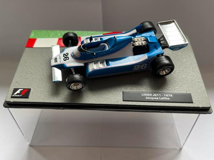 Ligier JS11 – Jacques Laffite – 1979 | schaal 1:43, Hobby en Vrije tijd, Modelauto's | 1:43, Zo goed als nieuw, Auto, Overige merken