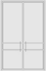 Dubbele standaard stalen deur / Double Standard steel Door, 215 cm of meer, Binnendeur, Nieuw, Glas