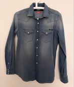 Replay hyperflex zgan jeans overhemd maat M, Ophalen of Verzenden, Zo goed als nieuw, Blauw