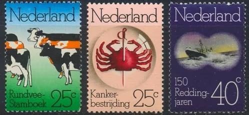 Nederland 1974 - nvph 1052-1054 - Jubilea, Postzegels en Munten, Verzenden, Na 1940, Postfris