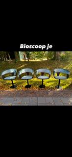 Leuke vintage bioscoop stoelen, Huis en Inrichting, Stoelen, Ophalen, Gebruikt, Metaal, Vier