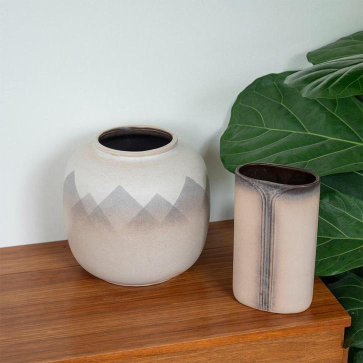 Set van Oost-Duitse Vintage Vazen, Huis en Inrichting, Woonaccessoires | Vazen, Gebruikt, Overige kleuren, Minder dan 50 cm, Aardewerk of Porselein