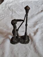 Vintage Daalderop tinnen beeldje lantaarnopsteker, Antiek en Kunst, Antiek | Tin, Ophalen of Verzenden
