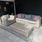 Zeer mooie tuinset met een 3 zitsbank en 1 fauteuil, Tuin en Terras, Tuinsets en Loungesets, Ophalen, 4 zitplaatsen, Gebruikt