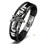 Leren armband., Ophalen of Verzenden, Nieuw, Zwart, Leer