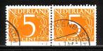 Nederland 1973 PB14-2 Cijfer 5c-paar Geen watermerk, Gest, Postzegels en Munten, Postzegels | Nederland, Ophalen of Verzenden