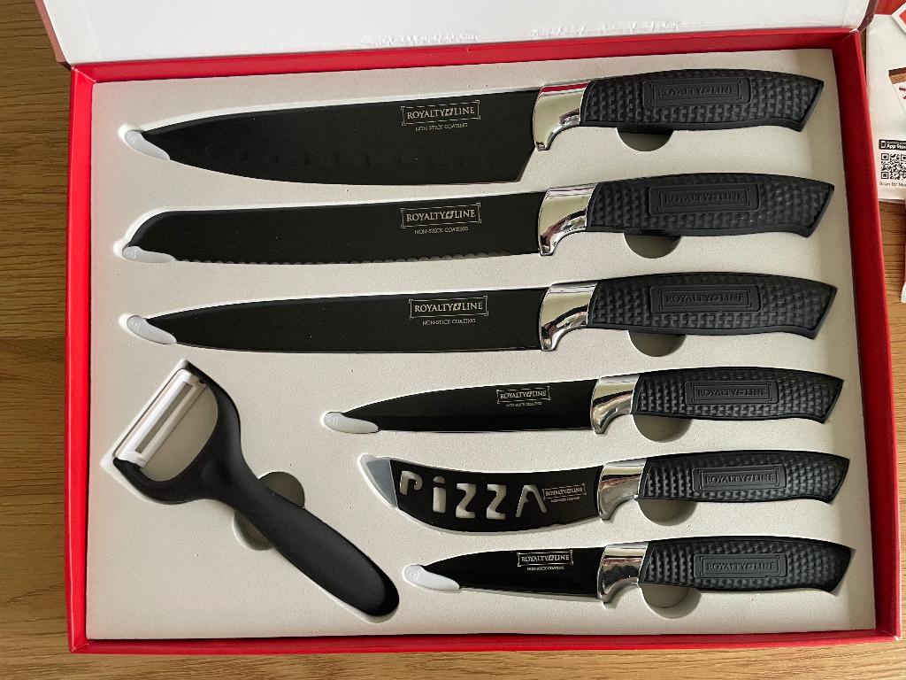 nieuw MESSENSET Royalty Line 7-delig - WD014, Huis en Inrichting, Keuken | Bestek, Nieuw, Bestekset, Rvs of Chroom, Ophalen of Verzenden