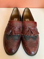 Vintage Excellent schoenen echt leer zwart/bordeaux 42 😍, Loafers, Verzenden, Zwart, Excellent