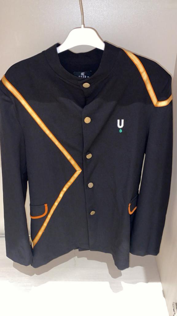 Unibet XXL Lightning Roulette jas, Kleding | Heren, Kostuums en Colberts, Zo goed als nieuw, Overige maten, Zwart, Ophalen of Verzenden