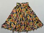 Vintage zijde rok Gianni Versace stof zonnenbloemen print, Zwart, Ophalen of Verzenden, Zo goed als nieuw, Versace