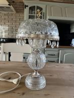 Elegante kristallen tafellamp met engeltje, werkend, Huis en Inrichting, Lampen | Tafellampen, Ophalen of Verzenden, Zo goed als nieuw
