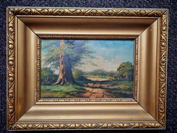 Landschap met Boom - Olieverf op Doek beschikbaar voor biedingen