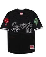 Supreme Mitchell & Ness Downtown Hell Baseball Jersey maat L, Nieuw, Maat 52/54 (L), Supreme, Zwart