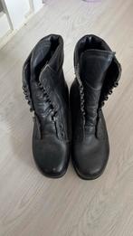 Zwarte leren boots - Maat 260b (ca. 42,5), Ophalen of Verzenden, Nieuw, Zwart, Boots