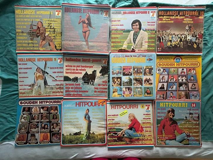 12 LP's Hitpourri (ook per stuk te koop), Cd's en Dvd's, Vinyl | Nederlandstalig, Gebruikt, Levenslied of Smartlap, 12 inch, Ophalen of Verzenden