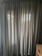 Grijze gordijnen met dubbele plooi 400x270, 100 tot 150 cm, Ophalen of Verzenden, Zo goed als nieuw, Grijs