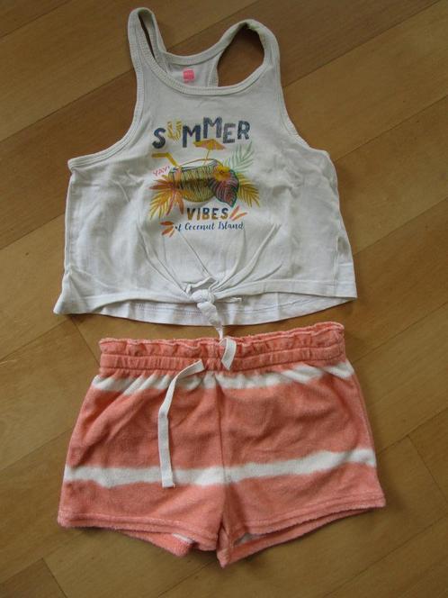 Hema + H&M maat 86 - korte broek + topje, Kinderen en Baby's, Babykleding | Maat 86, Zo goed als nieuw, Meisje, Setje, Ophalen of Verzenden