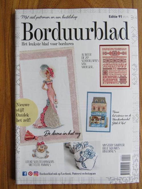 Borduurblad 91 borduren patronen, Boeken, Hobby en Vrije tijd, Zo goed als nieuw, Borduren en Naaien, Ophalen of Verzenden