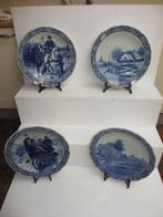 4 grote 40cm  Delfs blauwe wandborden, Petrus Regout., Antiek en Kunst, Ophalen of Verzenden