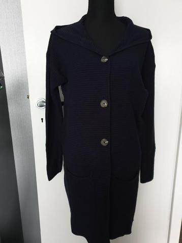 Esprit donkerblauw katoenen vest met capuchon maat L (40/42) beschikbaar voor biedingen