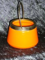 Art Deco Boheems Suikerpot Oranje Tango Glas, Antiek en Kunst, Ophalen