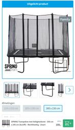 Spring trampoline 230x300 zwart met veiligheidsnet, Ophalen, Zo goed als nieuw