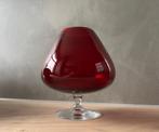 Vintage Bokaal Rood Glas 16,5 cm, Ophalen of Verzenden