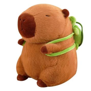 Capibara pluche met groene rugzak 20CM beschikbaar voor biedingen