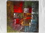 Olieschilderij Vierkant - Abstract 44x44 cm, Antiek en Kunst, Kunst | Schilderijen | Abstract, Ophalen of Verzenden